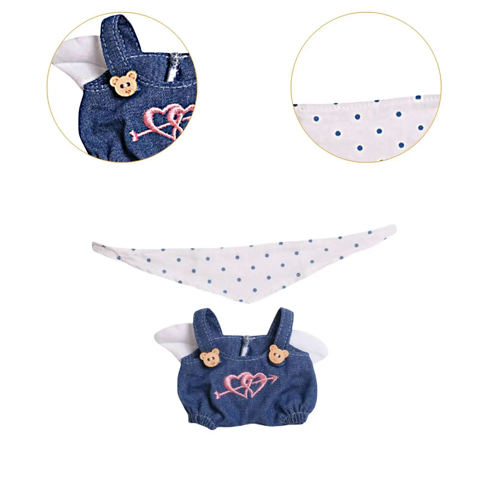 2 piezas Mini ropa para muñeca, ropa para muñeca, pantalones y bufanda, conjunto de regalo para niñas, Adorable conjunto de ropa para muñeca colgante