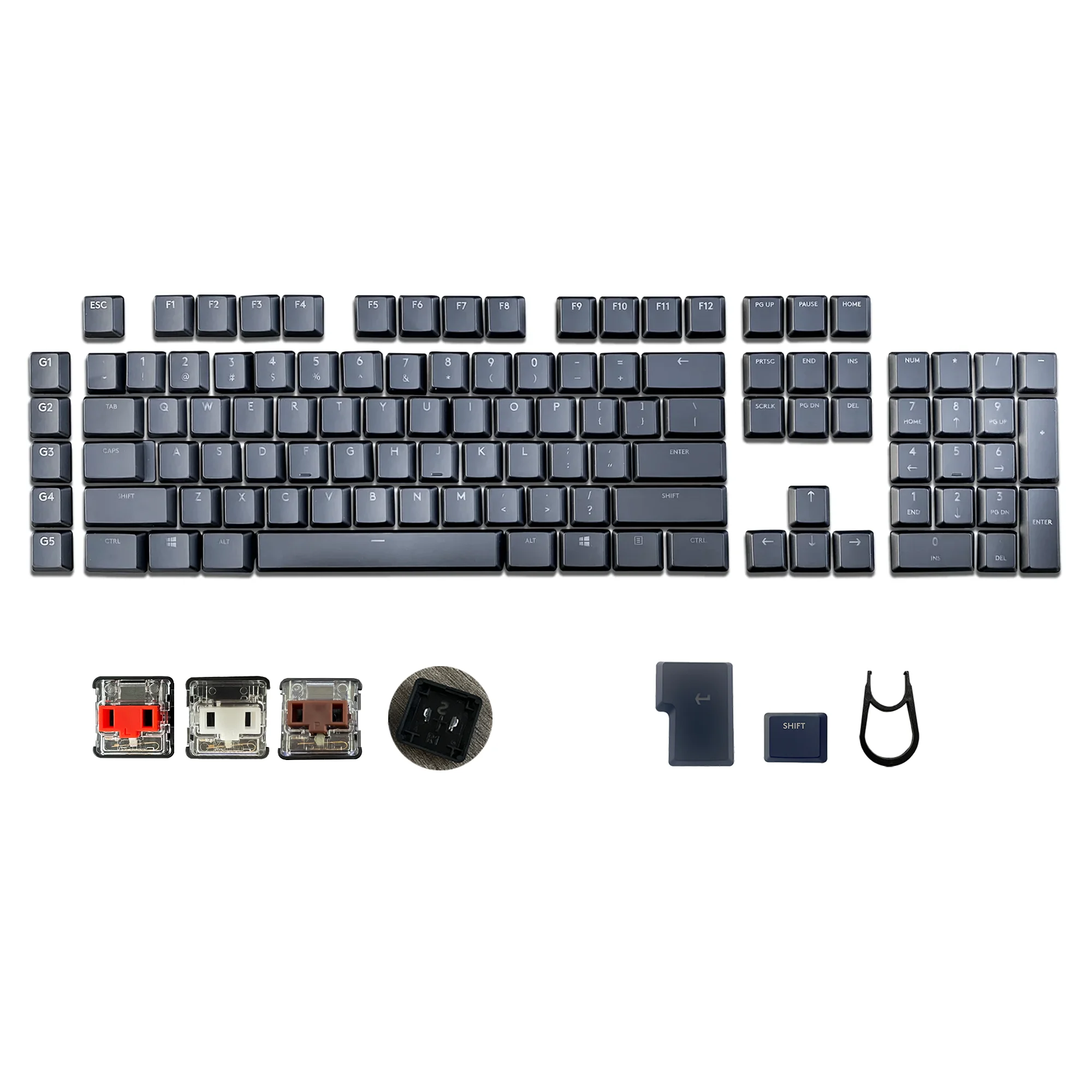 New Black Backlit Keycaps Replacement for Logitech G813 G815 G913 G915 TKL RGB Mechanical Keyboard WASD/CTRL/Spacebar/FN/CTRL