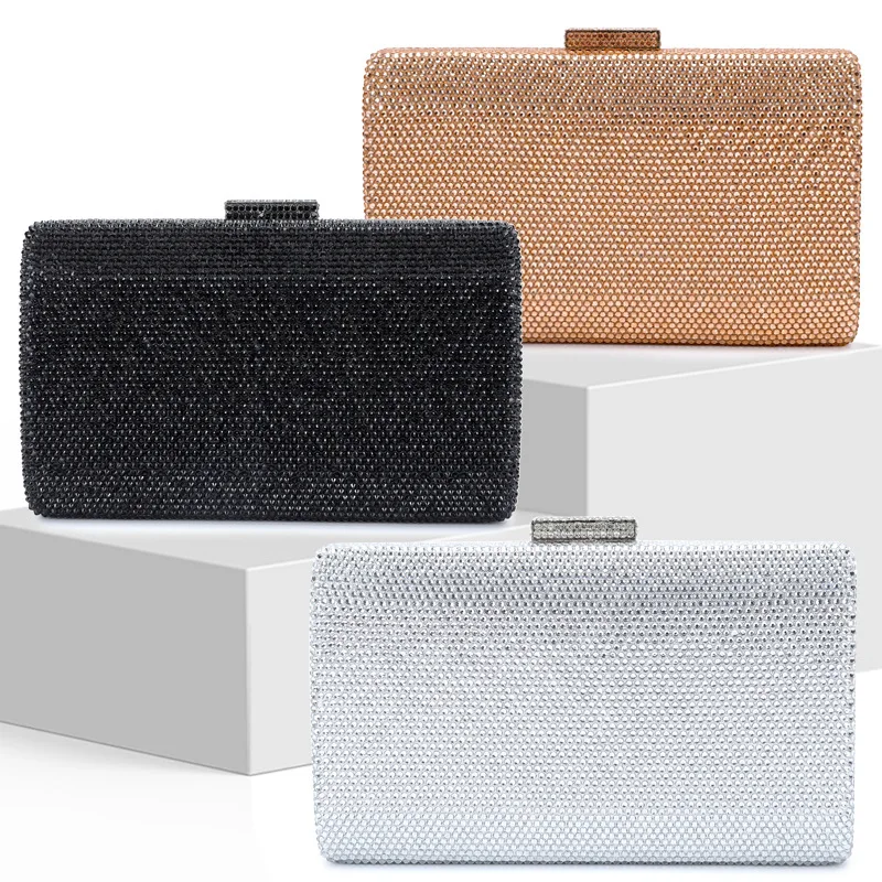 Diamond Evening Bag  Wedding Clutch Bridal Ladies Metal Handbag Women Rhinestones Handbags Phone Minaudiere Wedding Party Clutch