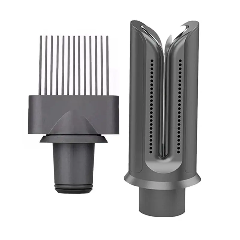 

Насадка для выпрямления волос A02M для фенов Dyson HD01/HD02/HD03/HD04/HD08/HD15: выпрямляющая пластина-зажим + расческа с широкими зубьями для укладки