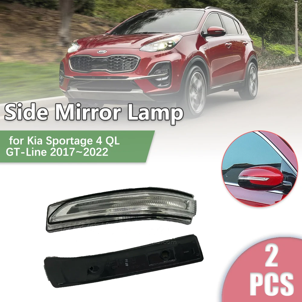 

Светодиодное боковое зеркало заднего вида для Kia Sportage 4 QL GT-Line 2017 ~ 2022 2018 2019, индикаторная лампа указателя поворота, аксессуары