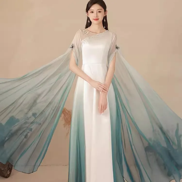

Temperament elegant dress new performance clothes singer host art examinee performance band singing dress formal party dresses