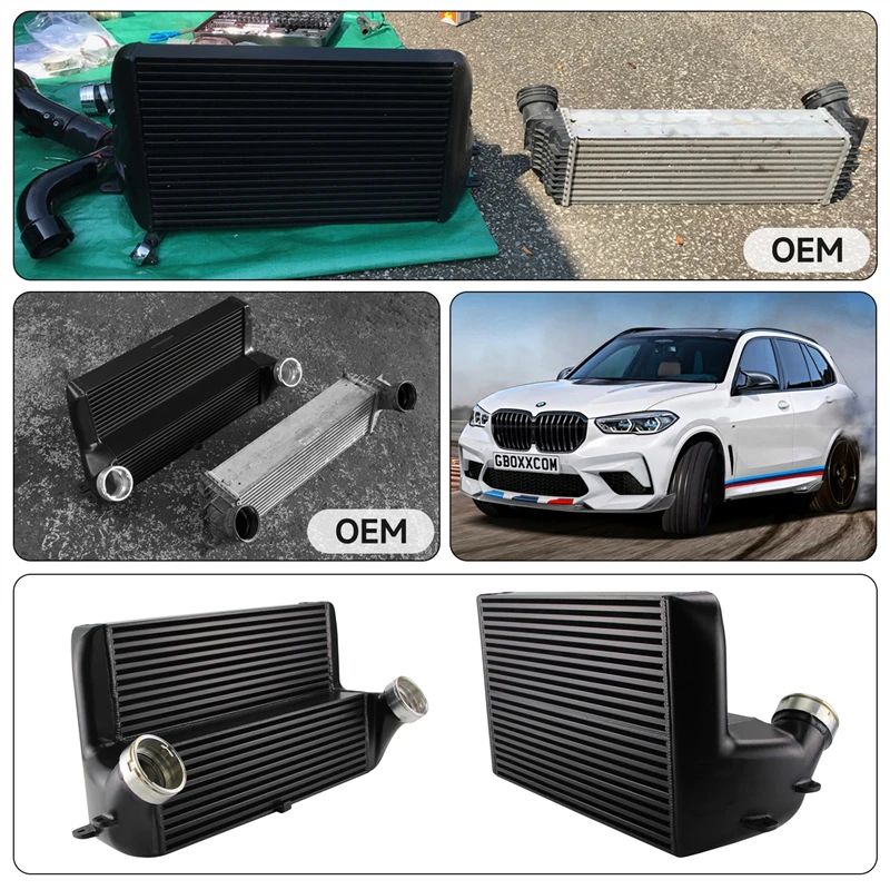 Tuning  Competition Intercooler Fit For BMW X5 E70 3.0d / 3.0sd 2006-2010 Black