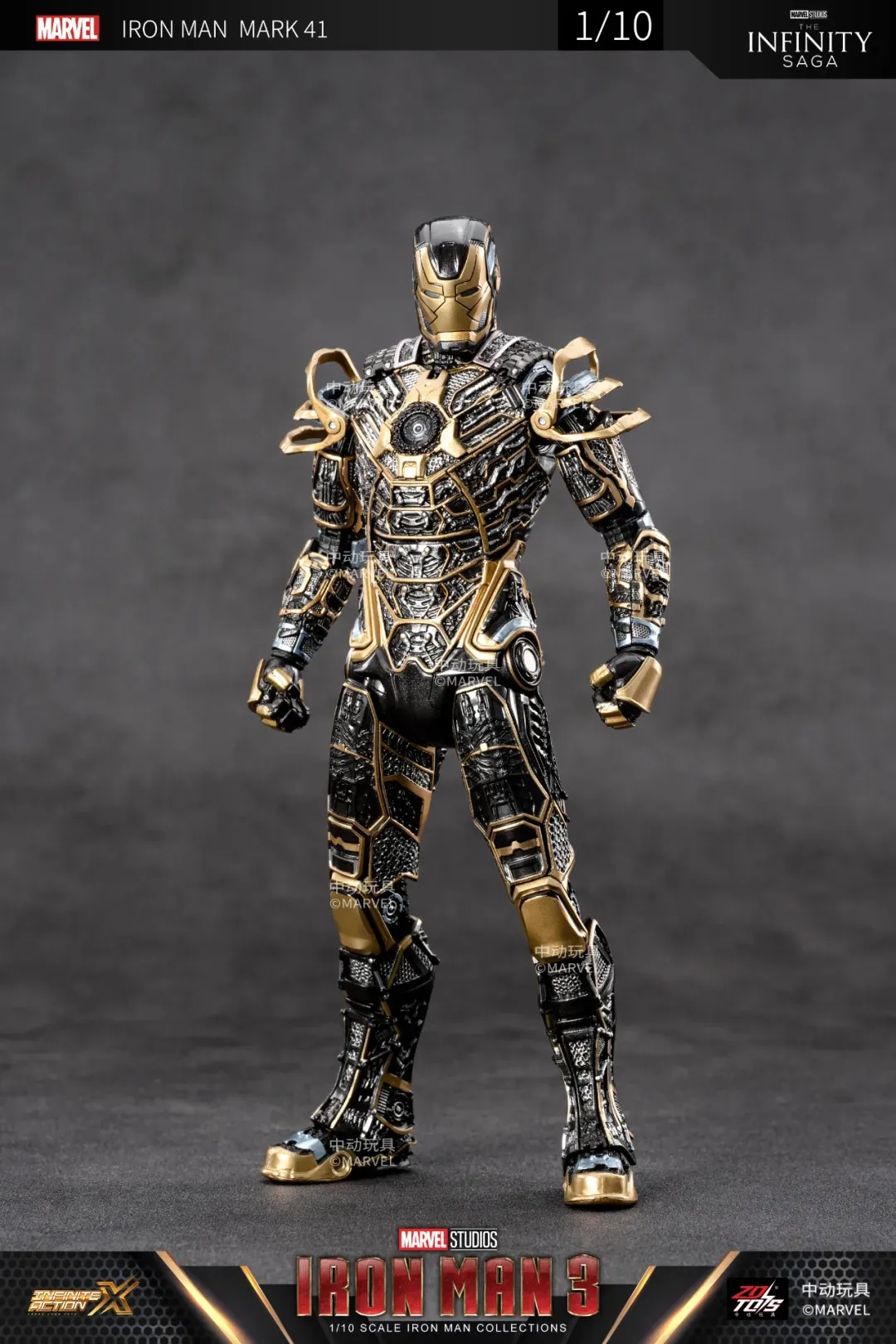 Original ZD Toys MK41 Iron Man Action Figure Studios Infinity Saga Iron Man Mark 35 MK47 MK30 MK35 IronMan Figurine Toy Gift