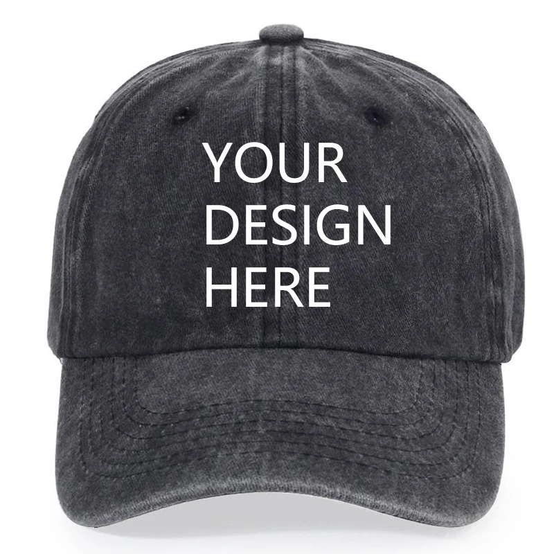 Customized retro baseball caps are available for both men and women and allow for personalized design of letter pattern prints.
