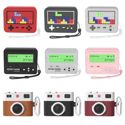 2024 New Suitable For Airpods Pro / Pro 2 Generation Case Cute 3D Camera / BB machine /Tetris liquid state Silicone Cover Case