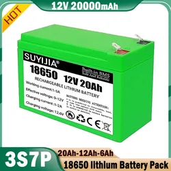 Best Selling 12V 20AH 18650 3S7P Built-in High Current 20A Rechargeable Lithium Battery Pack for Electric Vehicle Spray Battery