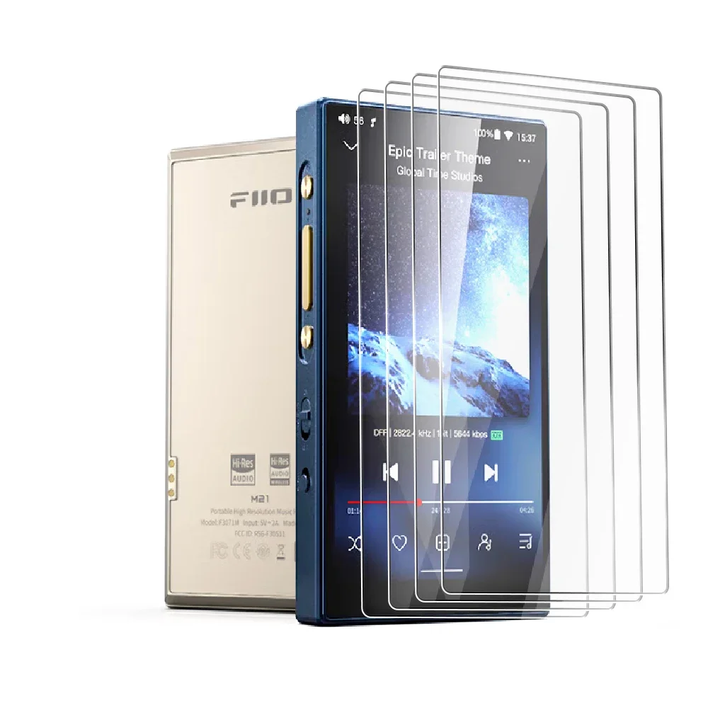 واقي شاشة ممتاز مقاوم للخدش بصلابة 9H من الزجاج المقسى Fiio M21