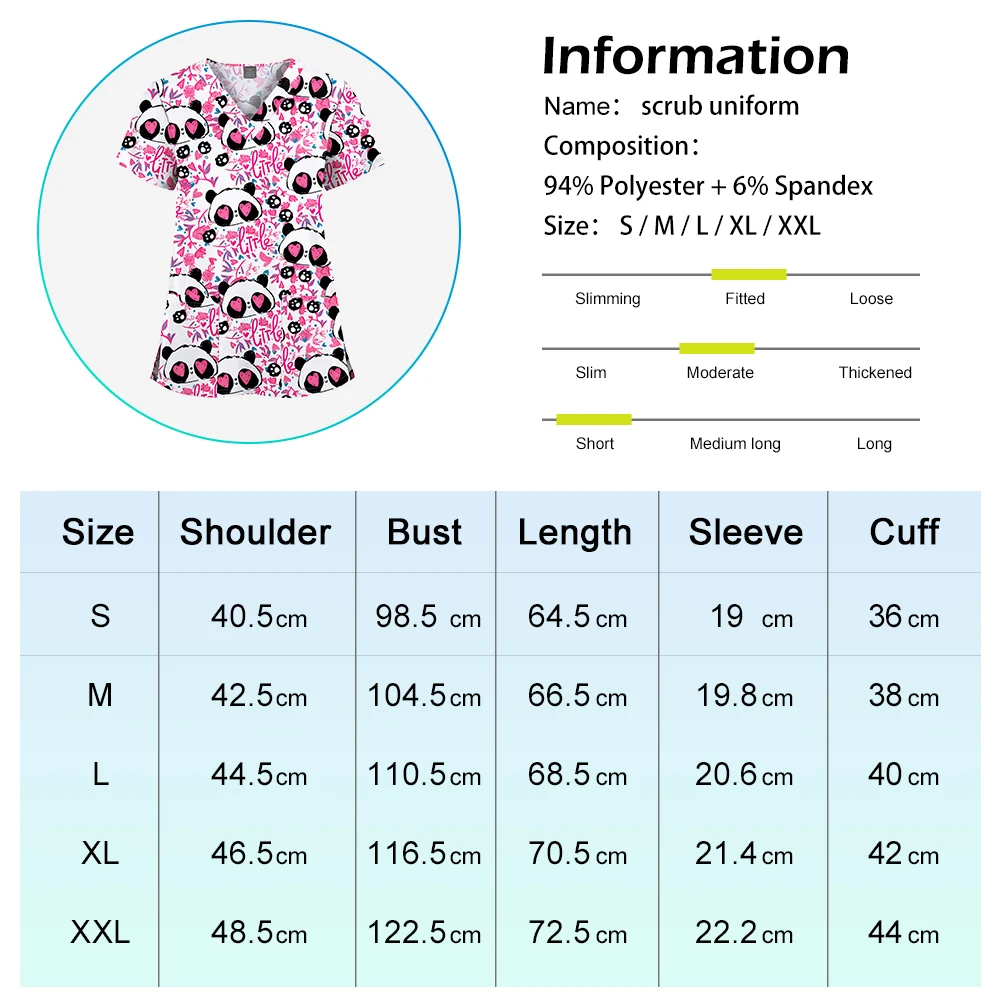 Niaahinn-Camiseta de trabajo para mujer, uniforme elástico para enfermería, blusa con cuello en V, Tops médicos de manga corta con bolsillos, venta al por mayor