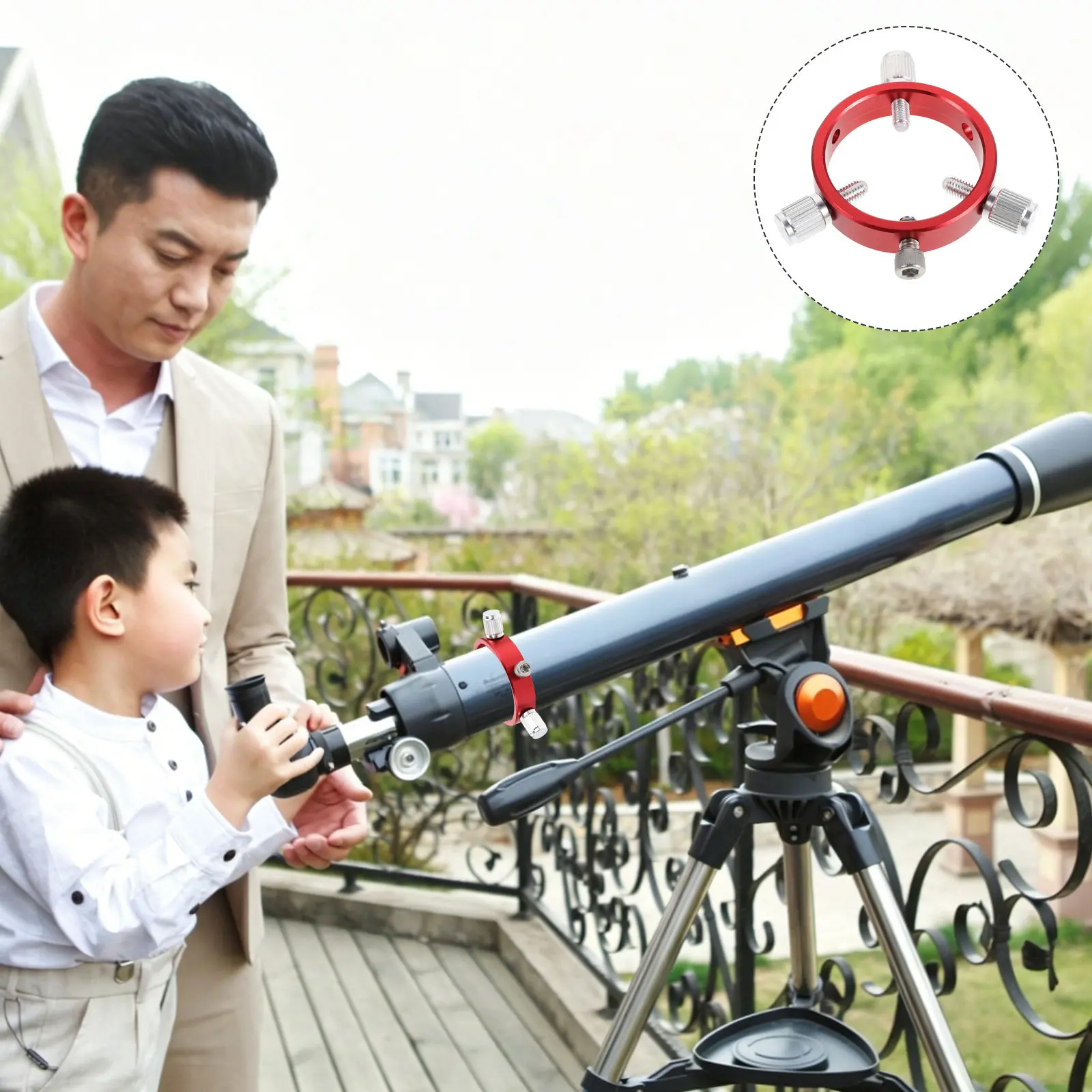 Astrophotography Guide Ring 50Mm Six Hole Adjustable Telescope Finder mount Support Guidescope Ring Astronomical