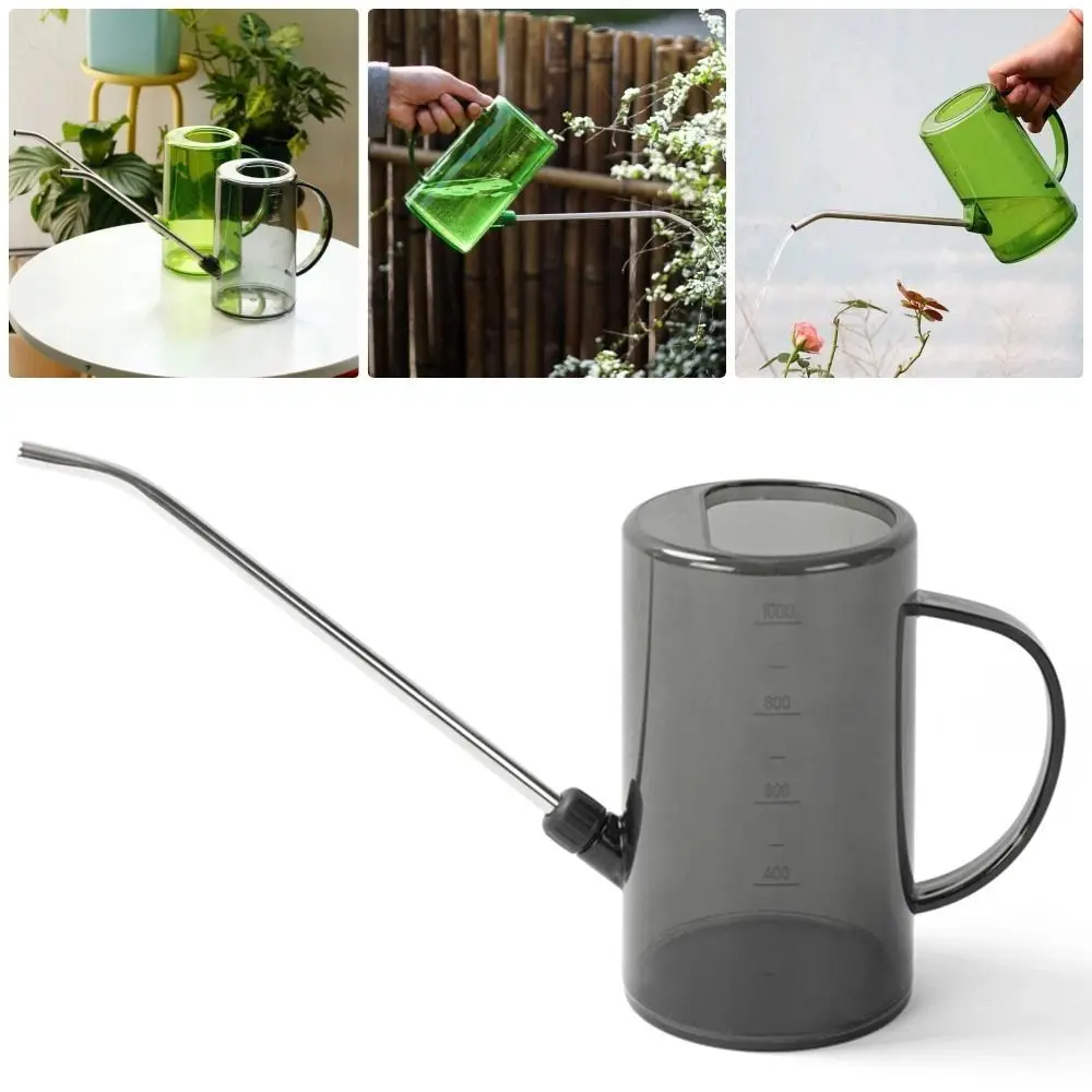 1Pcs Large Capacity Watering Can 1L/1.5L Flowers Flowerpots Watering Kettle Measurable Long Mouth Gardening Watering Bottle