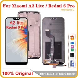 Xiaomi mi a2 lite用のオリジナルLCDタッチスクリーン,5.84インチ,Redmi 6pro用のスペアパーツ