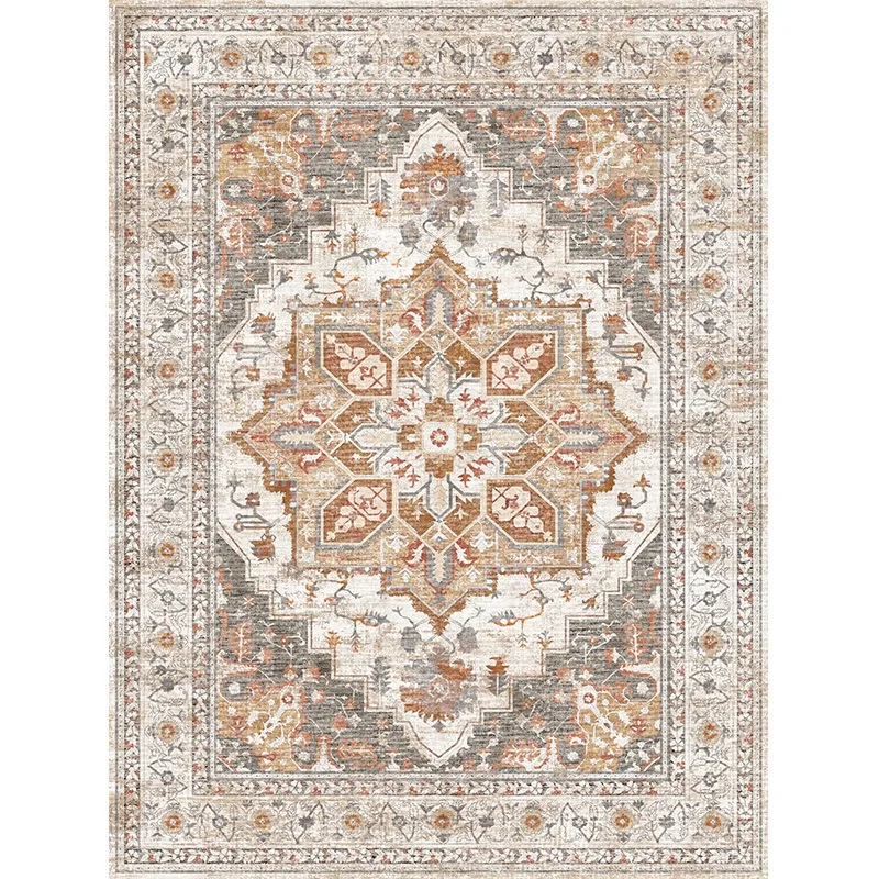 Turkish retro Persian premium living room carpet, new home living room coffee table blanket, designer floor mat