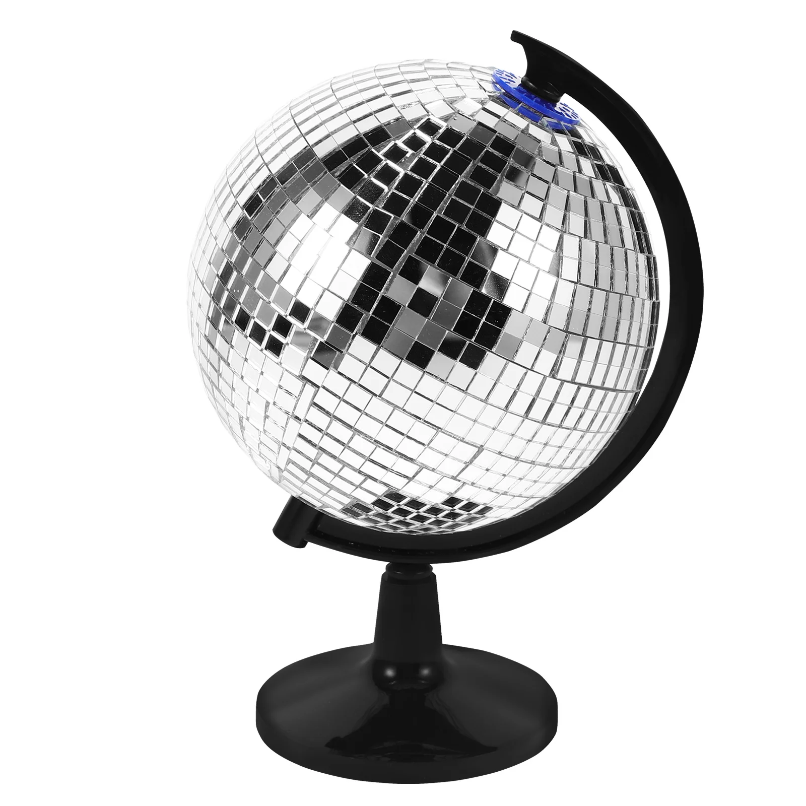 

Silver Disco Ball Style Globe Spinning Earth Globe For Office Desk Decor Cool Gadgets Men Desktop Accessories Rotating