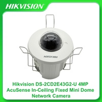 Hikvision DS-2CD2E43G2-U 4MP AcuSense In-Ceiling Fixed Mini Dome Network Camera H.265+ Built-in Microphone Memory Card Slot