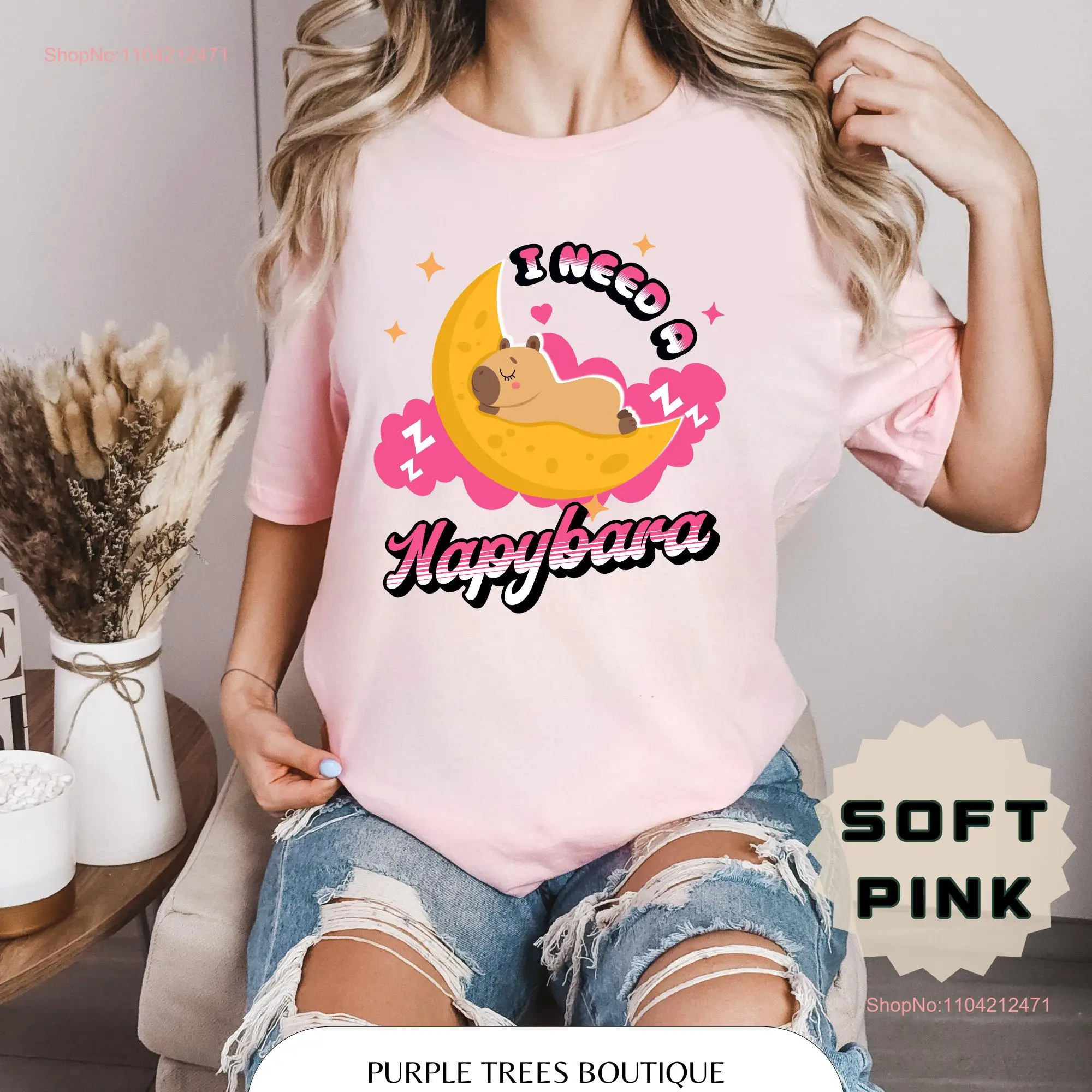 T-shirt à manches longues ou courtes pour les amoureux des animaux, I Need A Napybara, AdTosAnimal Pet, Capybara endormi mignon, CMF 04