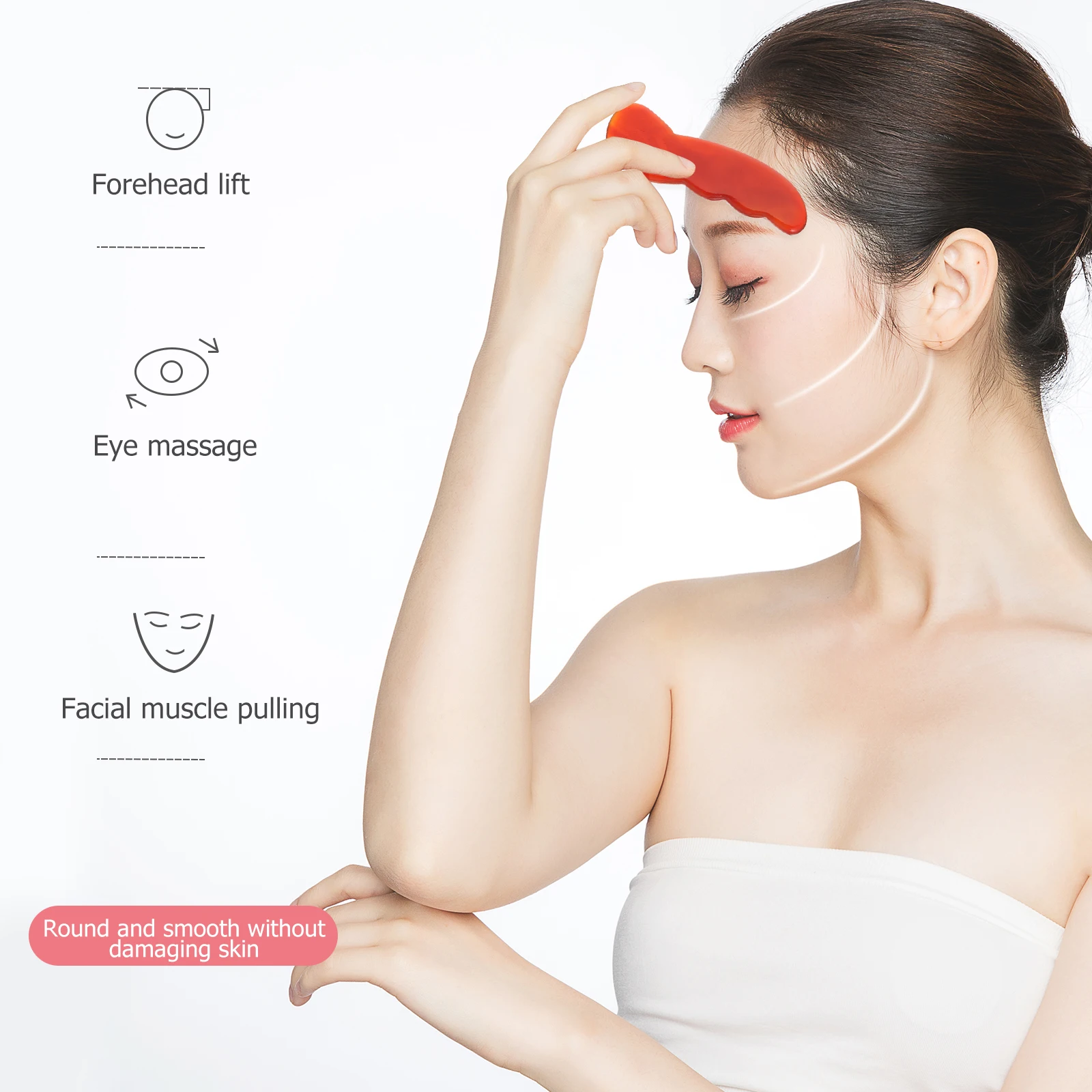 

Natural Jade Gua Sha Massage Tool Agate Scraping Board Pain Relief Body Face Massager Small Size Home Beauty Parlor