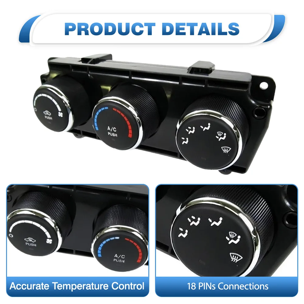 55111167 55111168 Heater Climate Control Module For Jeep Wrangler 2011-2013 18 Pins Air Conditioner Heater Control Unit