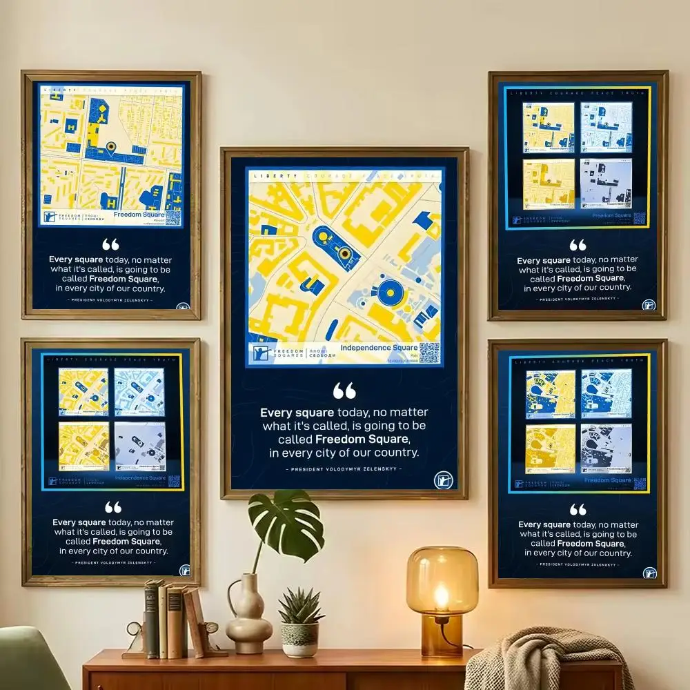Anime F-Freedom Squares Game Painting Calligraphy Stylish Wall Art Poster, Bedroom Living Room Home Decor Gift