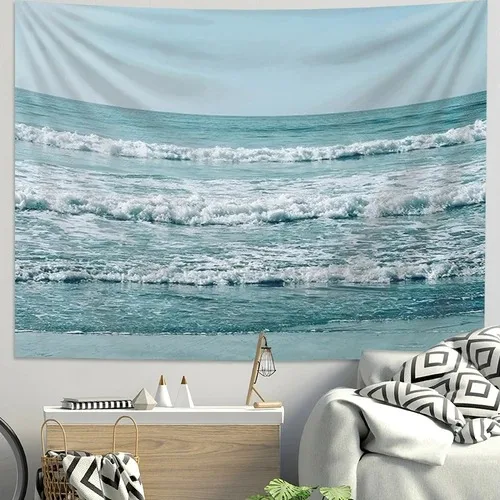 Beach pattern Pentaphysis wall background cloth home decoration living room dormitory hanging cloth 230x150cm