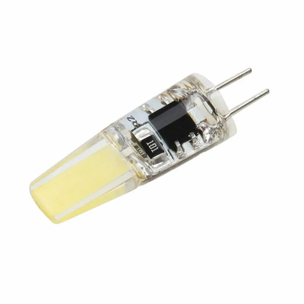 Bombilla LED COB G4 de silicona, lámpara de 6W, 1505 COB, CA/CC, 12V, 220V, ángulo de haz de 360, reemplazo de lámpara halógena, luces de araña, 5 uds.