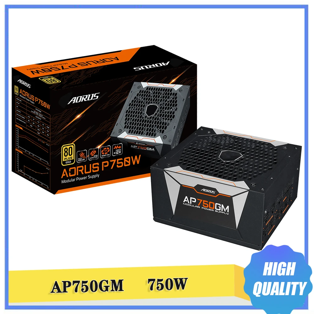 AP750GM P750W For Gigabyte AORUS 750W 80PLUS Gold ATX 12V Power Supply