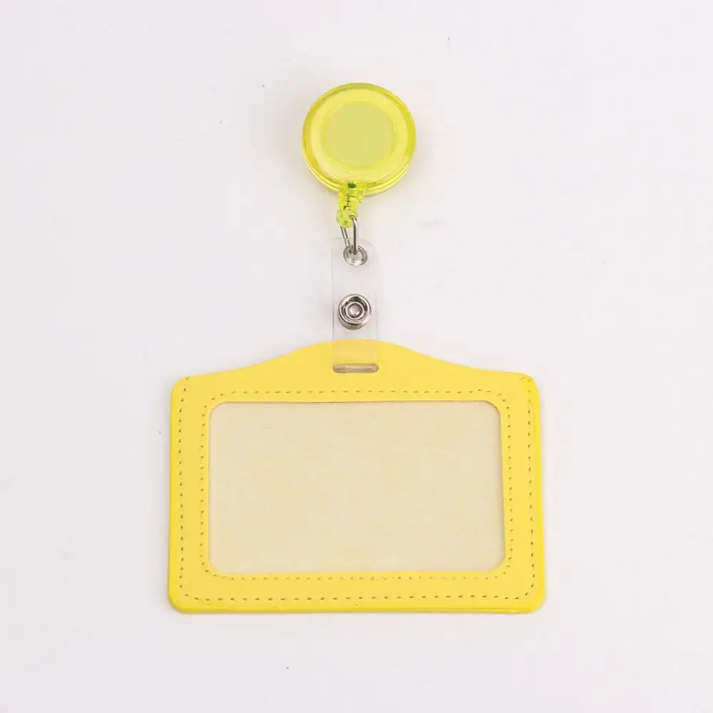 Pull Badge Holder School Supplies Credit Cards Protector Bus Card Holder Transparent Card Cover Student Card Sleeves