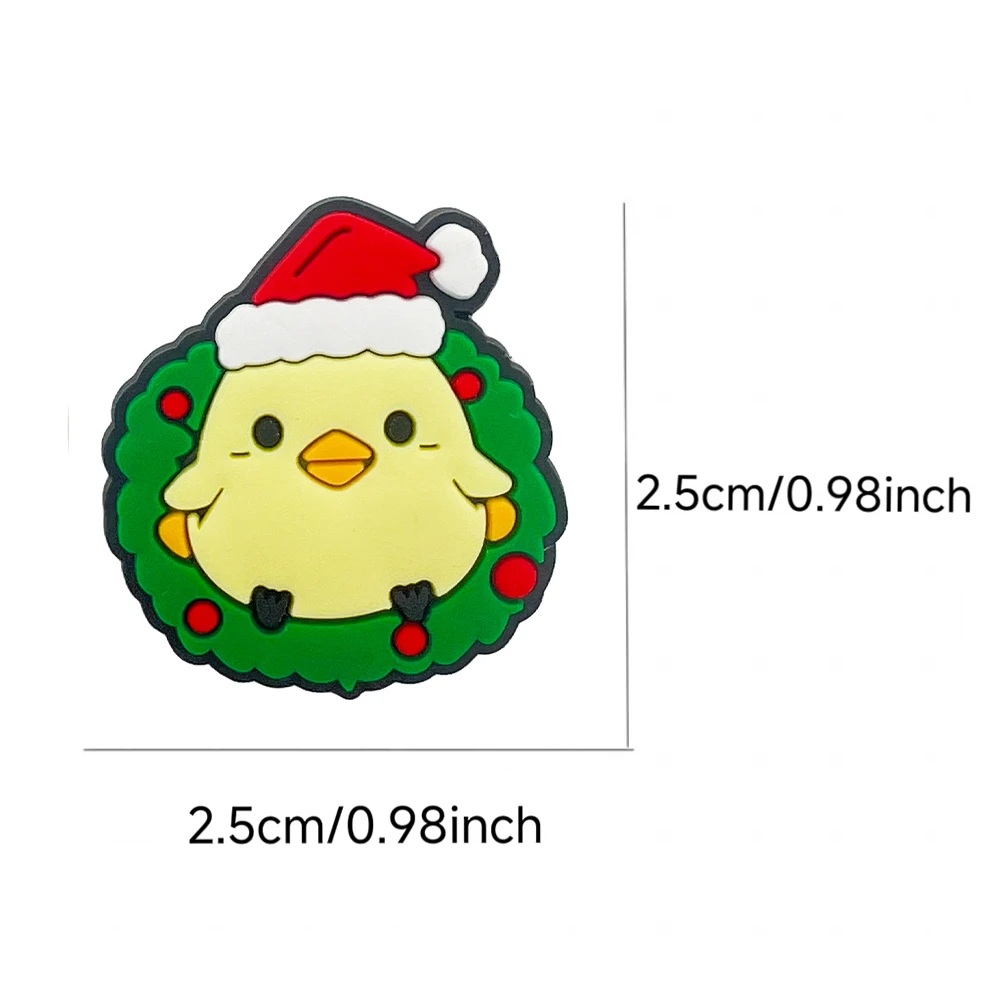1-100pcs Cartoon Cute Small Animal Christmas Series PVC Shoe Charms Accessories DIY Detachable Waterproof Fashion Party Gifts