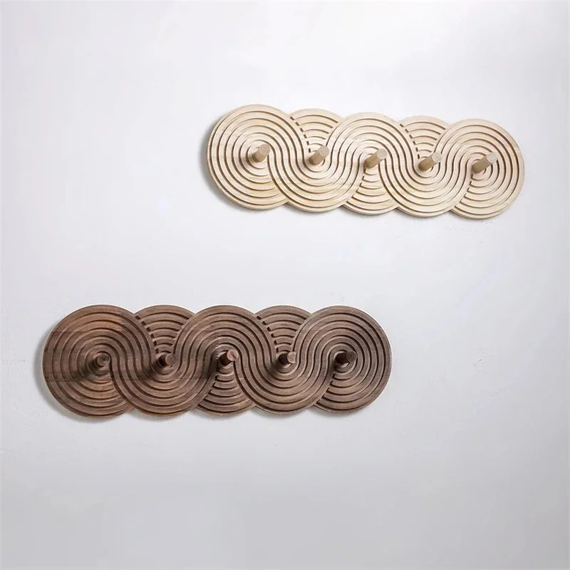 

Bohemian Wooden Ribbed Keychain Pendant Minimalist Handmade Home Bedroom Decor Rustic Boho Charm For Women Teens Christmas Gift