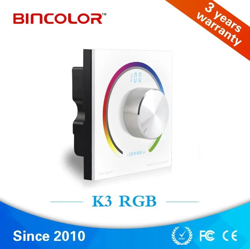 K3 Led Light Controller Led Knob Display 12V 24V Controller RGB Wall Controller