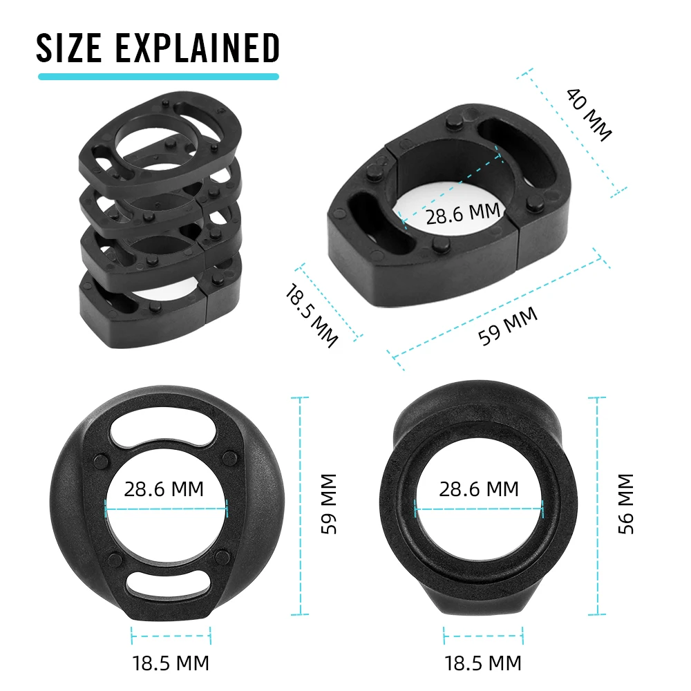 New RYET Intergrated Carbon Handlebar Split  Spacers Kits Plastic Special Washer for Aero Integrated Handlebar Cockpit Spacers