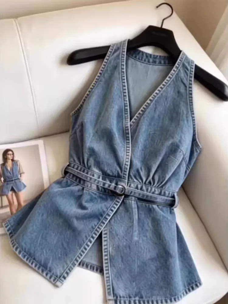 New Korean Denim Vest Women's - Corset Waist Cinch review and price