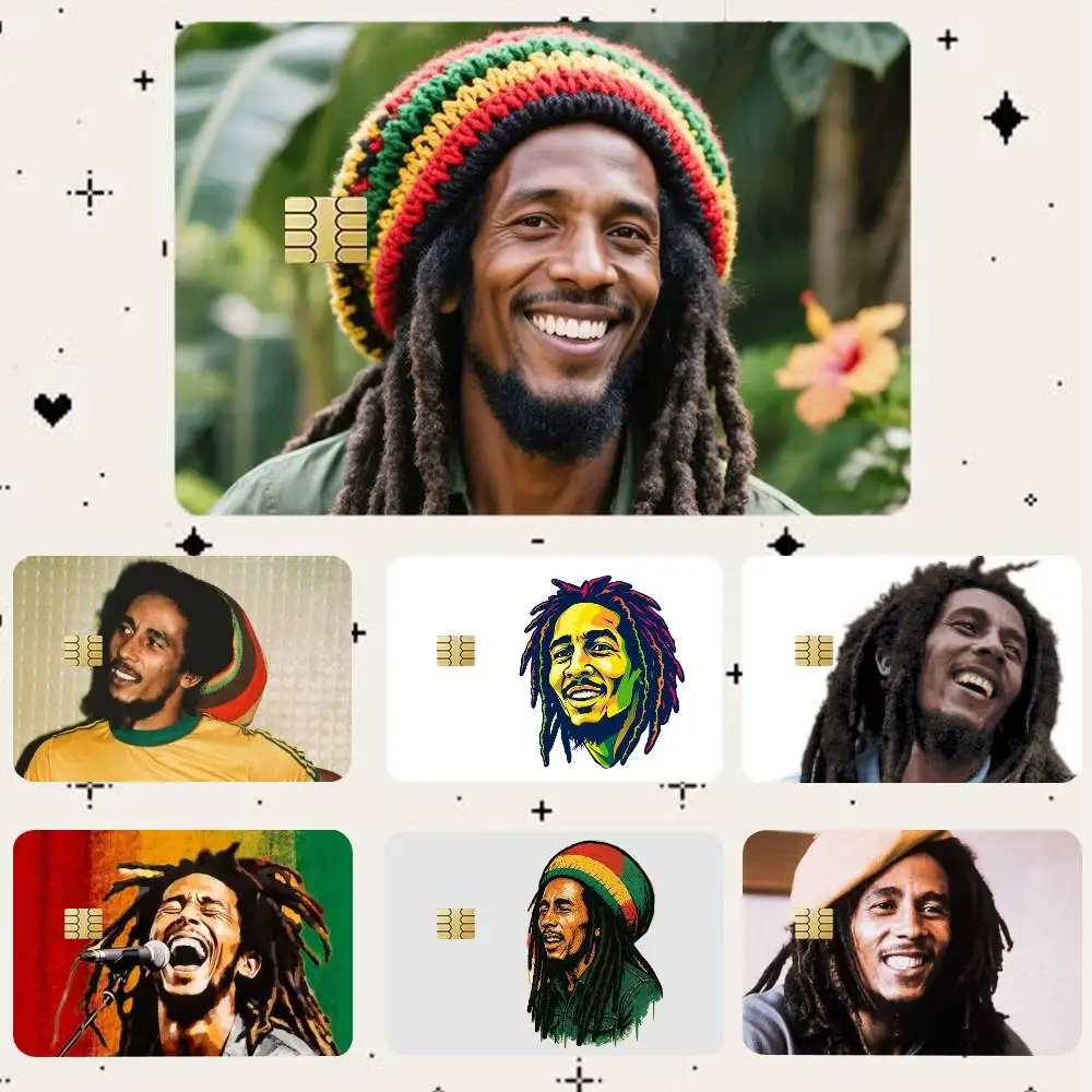 

B-Bob Marley HD Waterproof Card Skins Protective Stickers for Credit Bank Game Cards