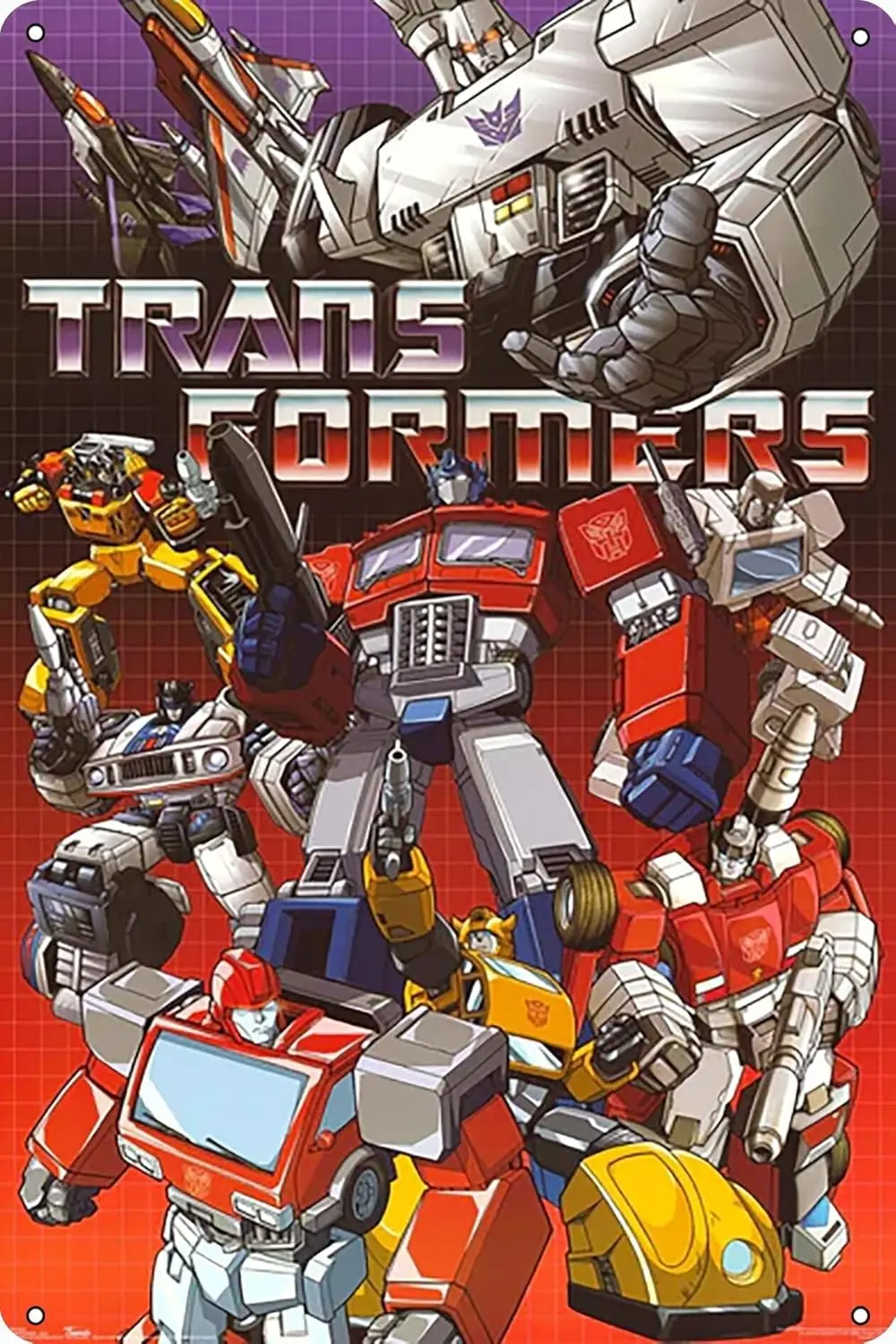 Transformer: Gen1 Autobots Funny Art Metal Tin Sign  Bar Pub Indoor Outdoor Wall Decor Gifts for Man