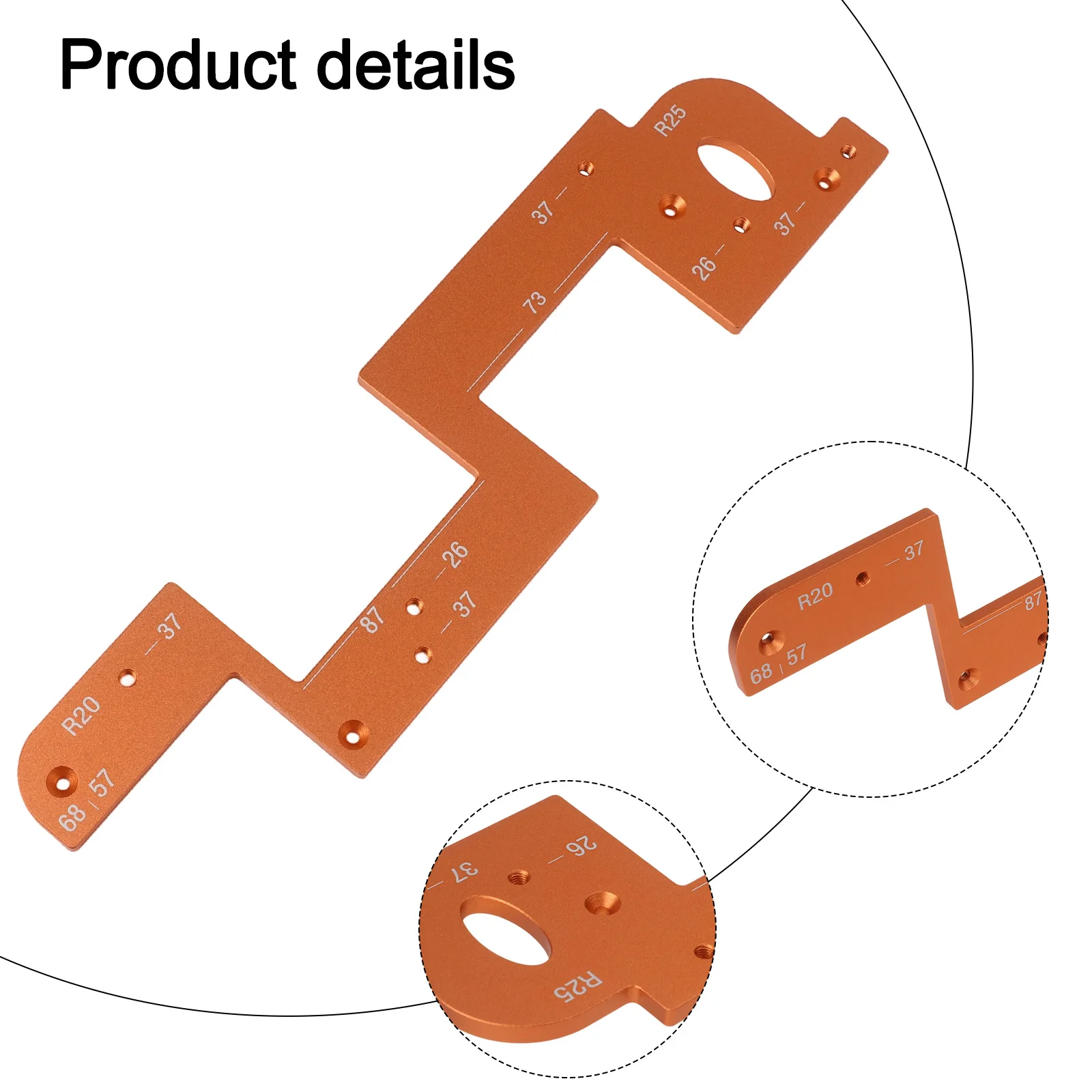 溝切りハンドル-アルミニウム合金テンプレート-円形溝開口部-操作が簡単-キャビネットドア用の耐侵食性機能