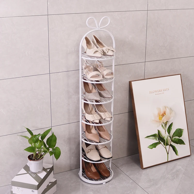 Modern Shoe Rack Metal Shelving Home Vertical Storage Entrance Furniture Iron Storage Shelf Plant Stand Simple Shoe Cabinets ins