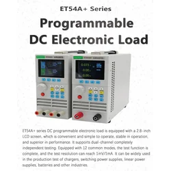 East Tester Programmable DC Electronic Load ET5410A+ Single/Dual Channel Meter Battery Capacity Tester 150V/500W 40A 400W ET5420