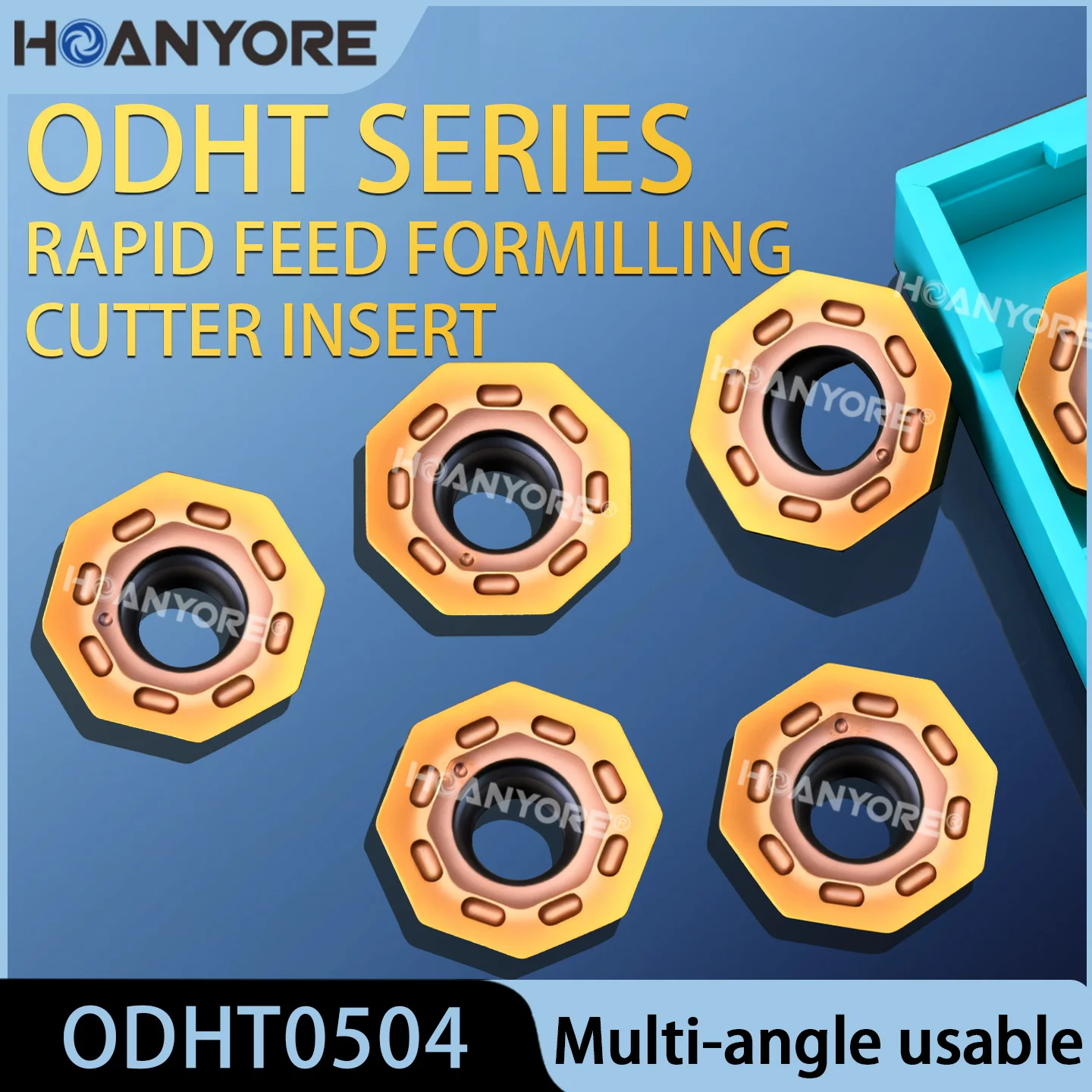 قاطعة المطحنة المثمنة إدراج ODHT0504 الفولاذ المقاوم للصدأ العالمي مثمنة قاطعة المطحنة القرص قطع إدراج CNC
