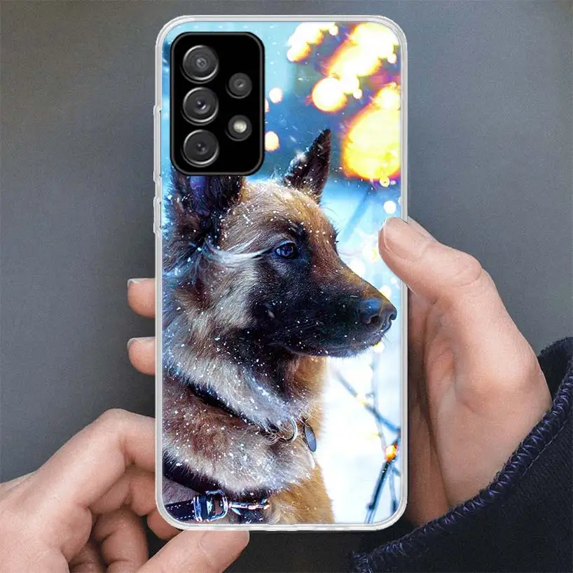 German Shepherd Dog Phone Case For Samsung Galaxy A15 A55 A14 A54 A13 A53 A12 A52S A25 A24 A35 A34 A23 A33 A22 A32 A04S A03S A05