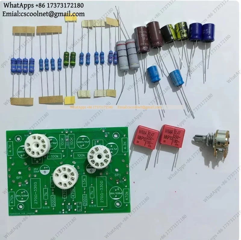 k06 Mini 6N2 Push 6P1 Dual Channel Tube Amplifier Board Kit 3.5W+3.5W DIY Audio Amp Parts