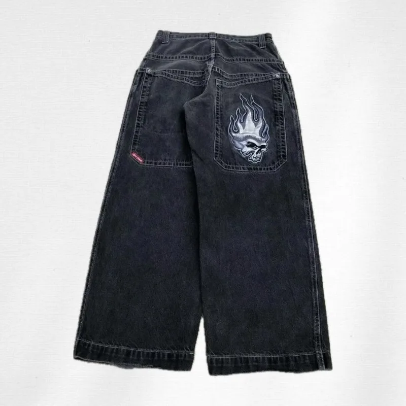 Y2K Baggy Jeans vintage JNCO high quality Embroidered pattern jeans Hip Hop streetwear Casual men women Harajuku wide leg jeans