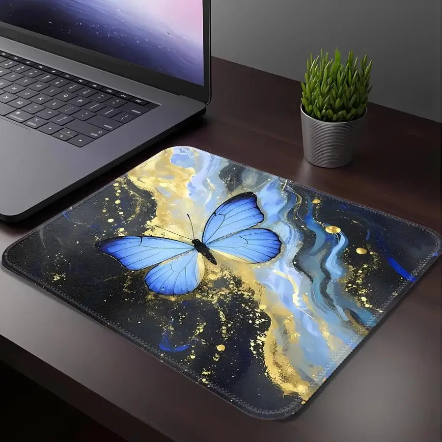 Butterfly Art Marble Mouse Pad Keyboard Mouse Pad Game Console Pad office Pad Computer Laptop Pad Desk accessories Anti slip