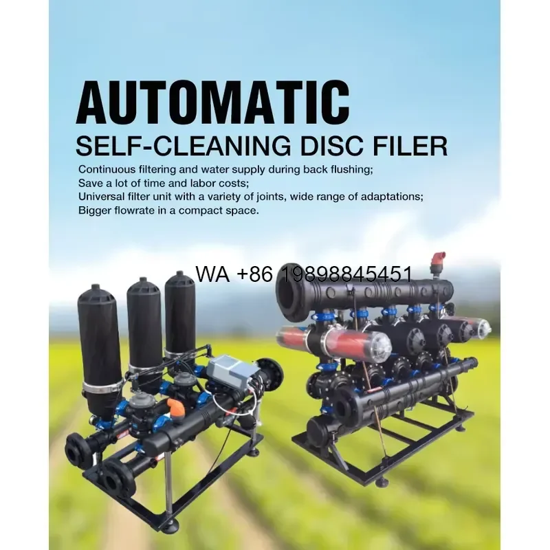 Wmwmnu High Efficiency Plastic Automatic Backwash Disc Filter System 120 Mesh Intelligent Controller for Industrial