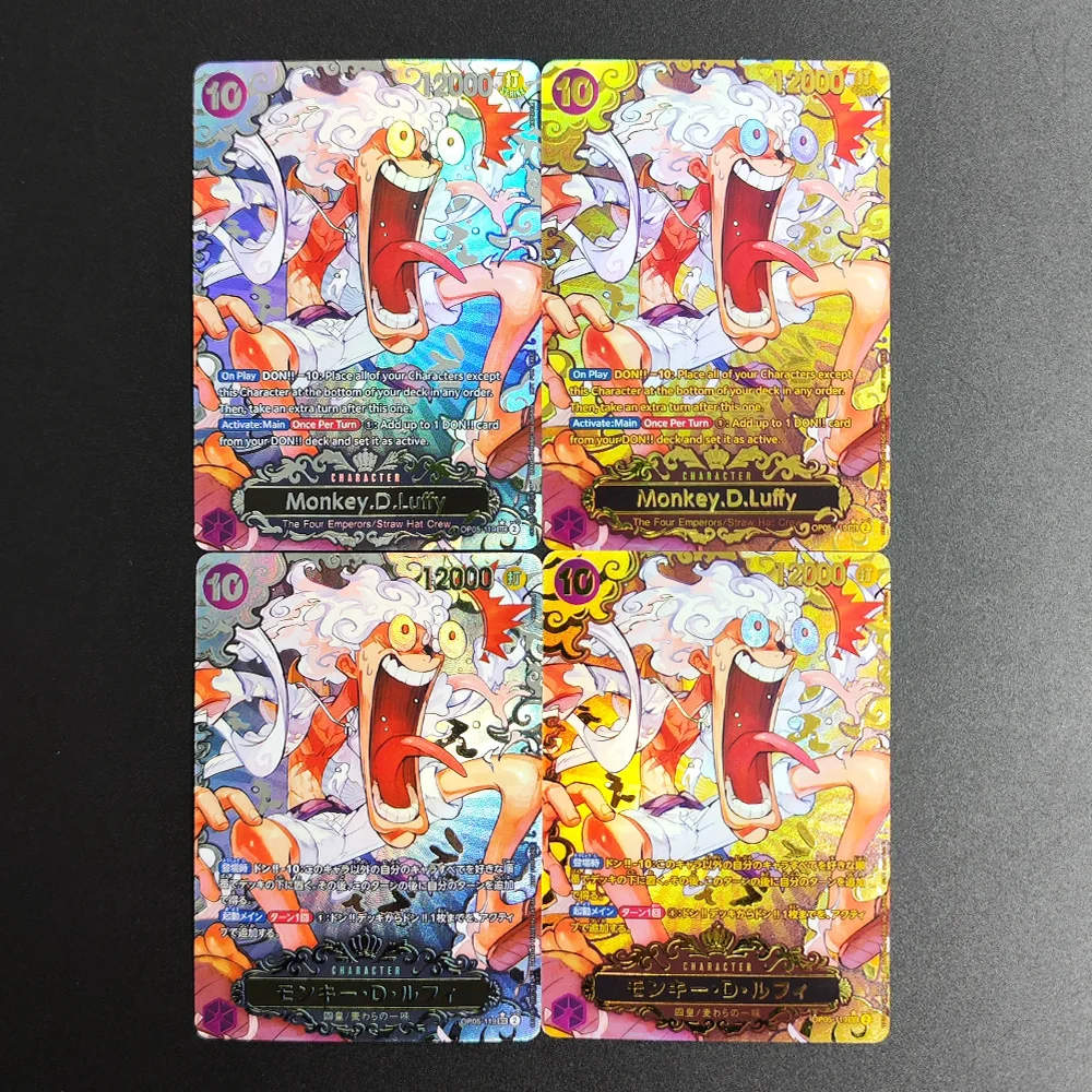 

Коллекционная карта-игрушка DIY One Piece Proxy OTCG (английская/японская версия) «Сюрприз Луффи» Турнирная промо-карта 2023 OP05-119, золотая/серебряная