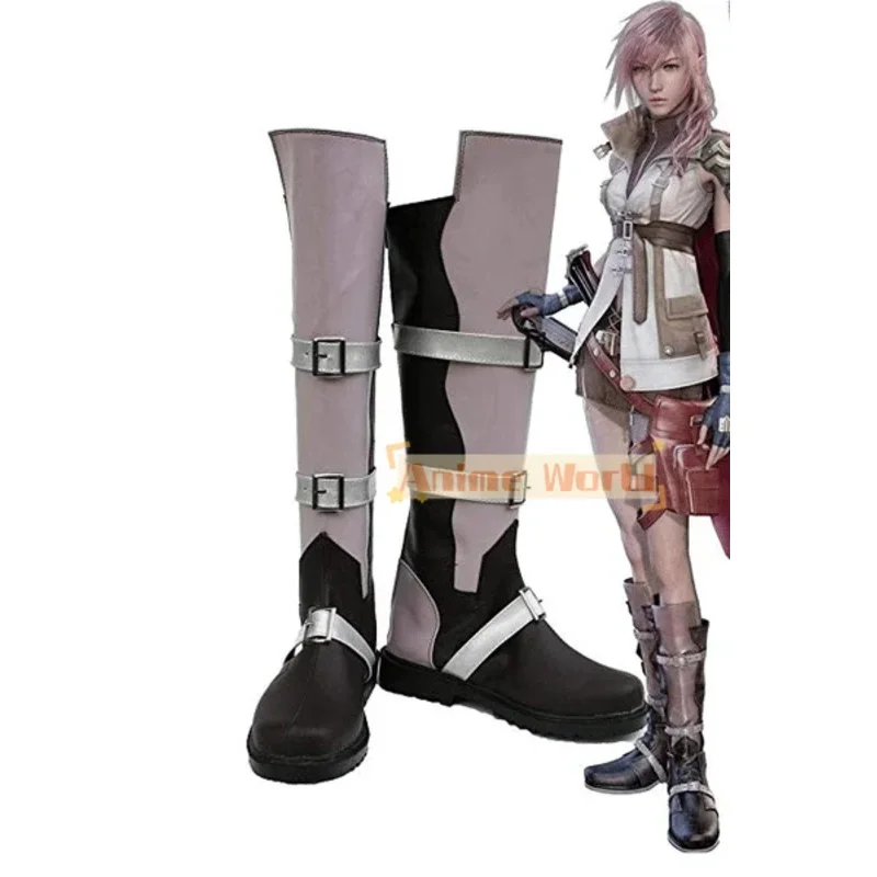 

Final Fantasy XIII Lightning Cosplay Boots Shoes Halloween Carnival Party Props