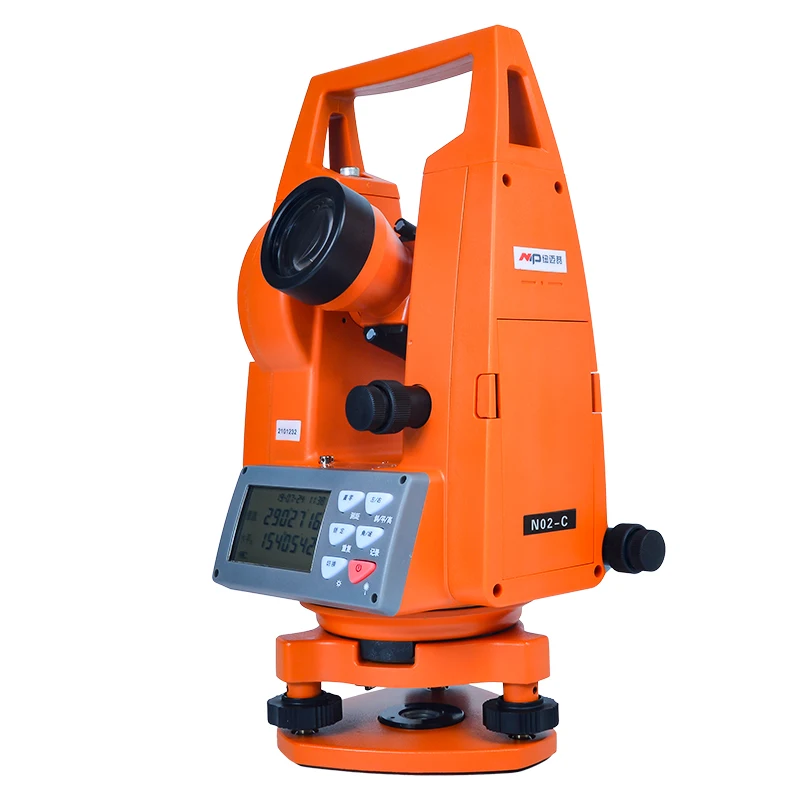 LCD Display Gyro Theodolite N02-C Electronic Theodolite Waterproof High Accuracy Laser Theodolite