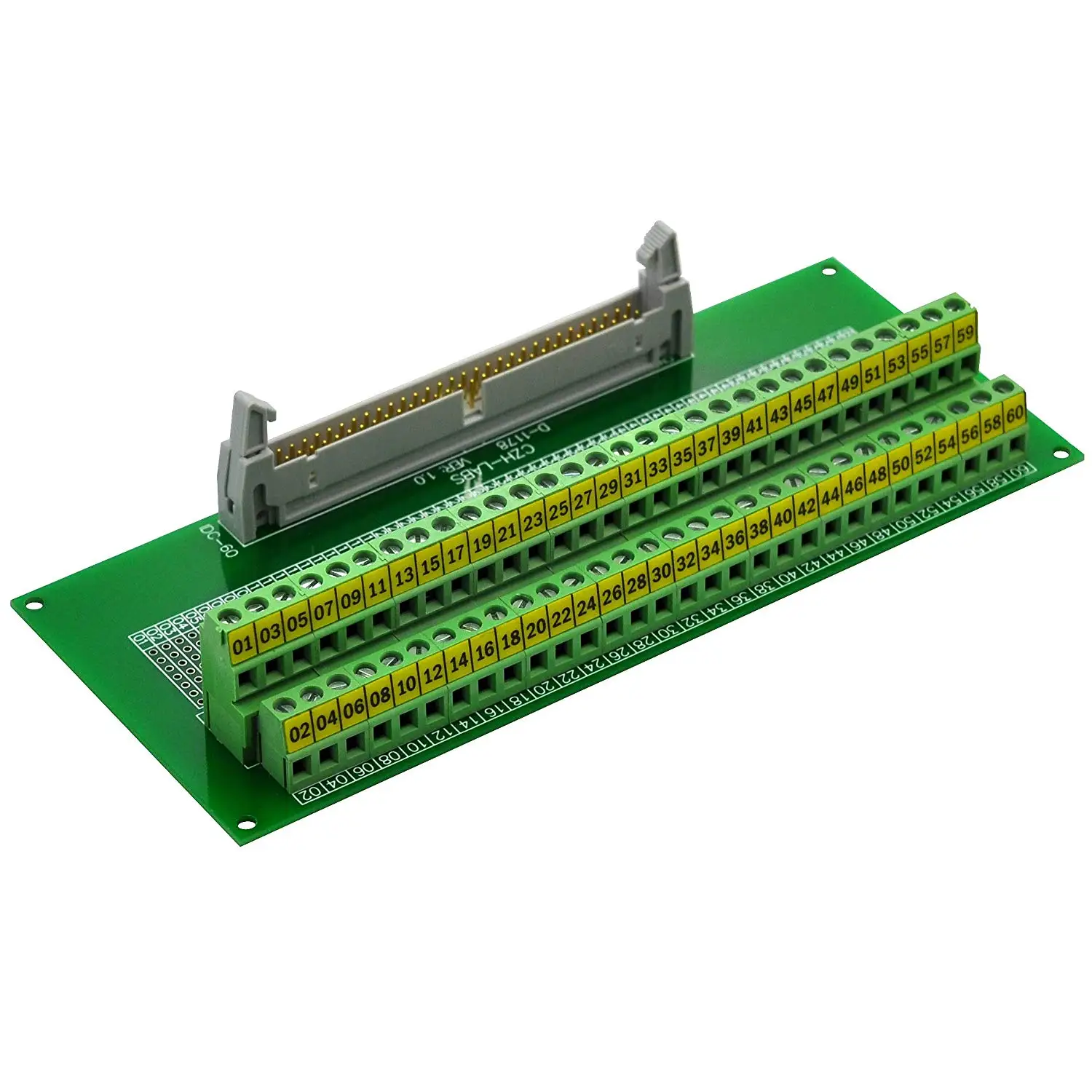 

CZH-LABS IDC-60 Male Header Connector Breakout Board Module, IDC Pitch 0.1", Terminal Block Pitch 0.2"