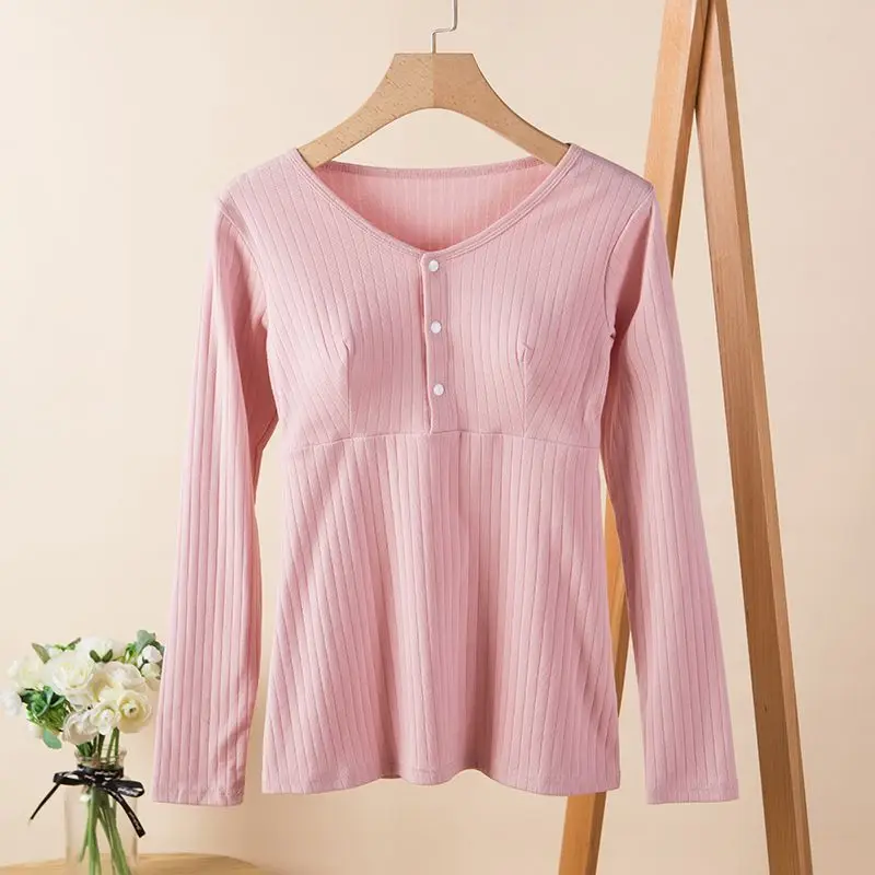 

Cotton Maternity Clothes Women's Pajamas Spring Autumn New Long Sleeve Feeding Nightie For Pregnant Women Home Clothes