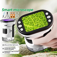 A61KK 1000X Handheld Microscope for Kids 4K 2.0In Screen Rechargeable Pocket Digital Microscopes Magnifying Lenses Microscope