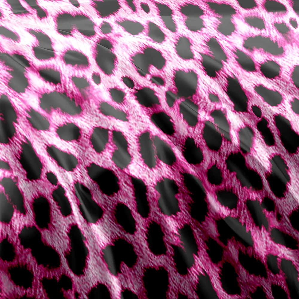 Duvet Cover 200x200 with Pillowcase,Pink Leopard Print Pattern Bedding Quilt Cover Single/Double,Blanket Cover Queen/King Size